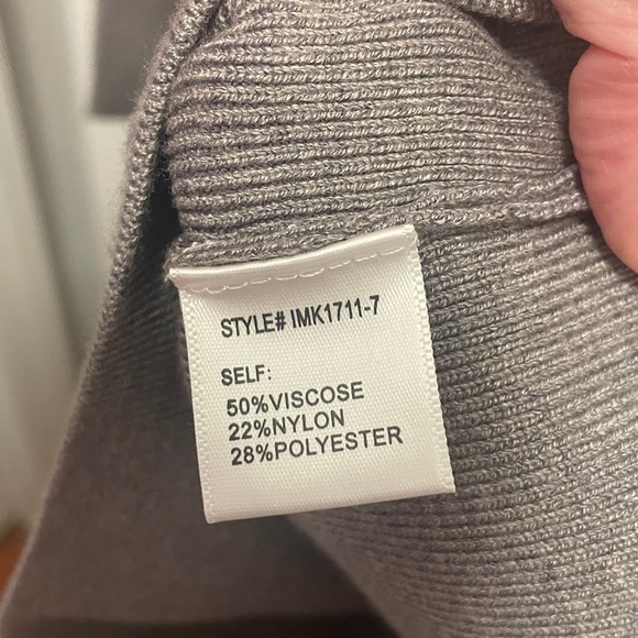 Fab’rik Charcoal Long Sleeve top/dress NWT - Picture 5 of 6